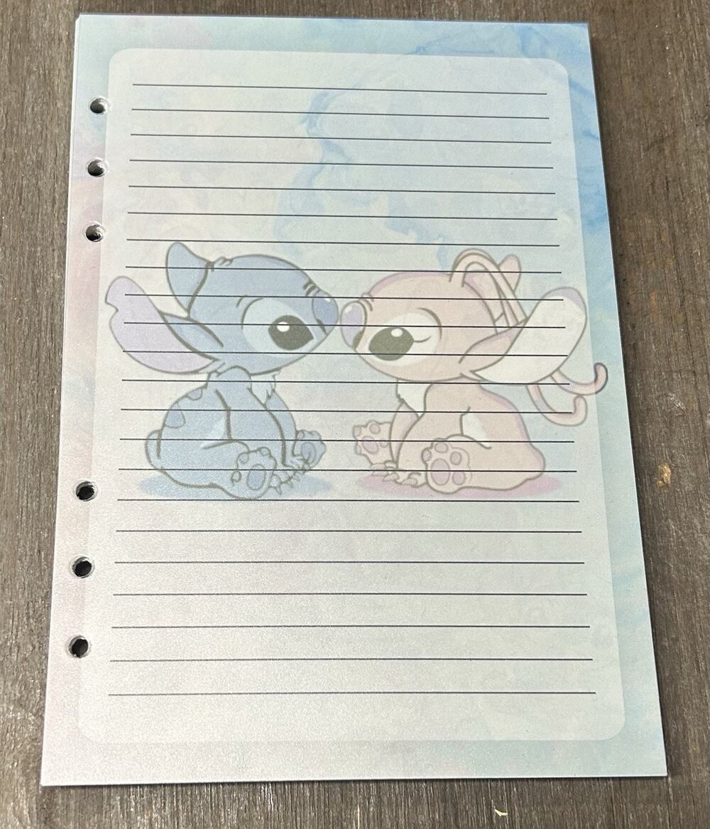 Stitch & Angel Size A5 Refill Stationery Paper (50 Sheets)